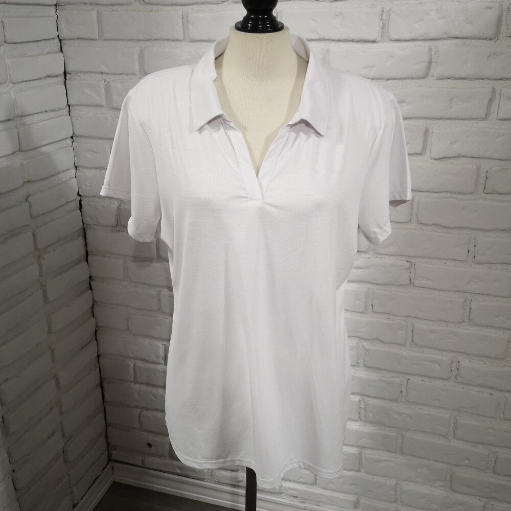 Head Ladies Size XXL White Short Sleeves V-neck Polo Shirt